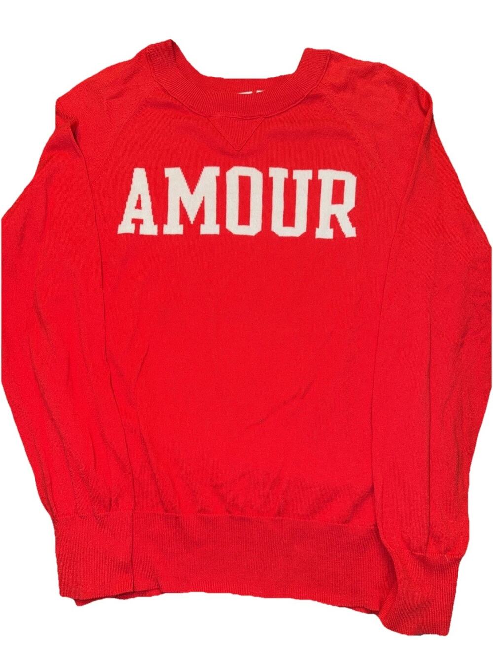 GAP Red AMOUR Graphic Crewneck Sweater Women’s Small